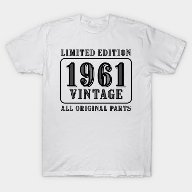 All original parts vintage 1961 limited edition birthday T-Shirt by colorsplash